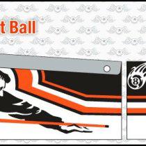 Bally EIGHT BALL Premium Pinball Cabinet Stencil Set Bally EIGHT BALL Premium Pinball Cabinet Stencil Set